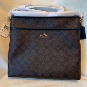 NEW Coach Signature Crossbody File Bag (F58297)